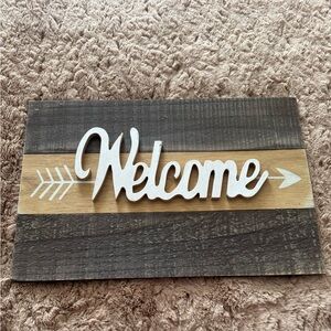 Wooden Welcome Sign